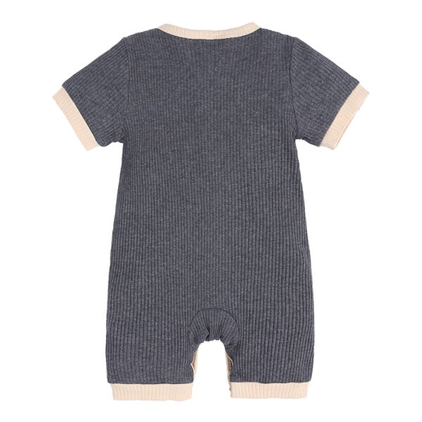 Fashion Solid Color Baby romper Summer Baby Boy Clothes Cotton Linen Short Sleeve Infant Romper Newborn 1
