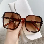 Fashion Square Oversized Sunglasses for Women Vintage Big