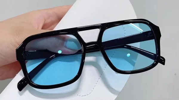 Fashion Square Sunglasses Women Vintage Frame Female Double Beam Sun Glasses Ocean Gradient Retro Designer Outdoor