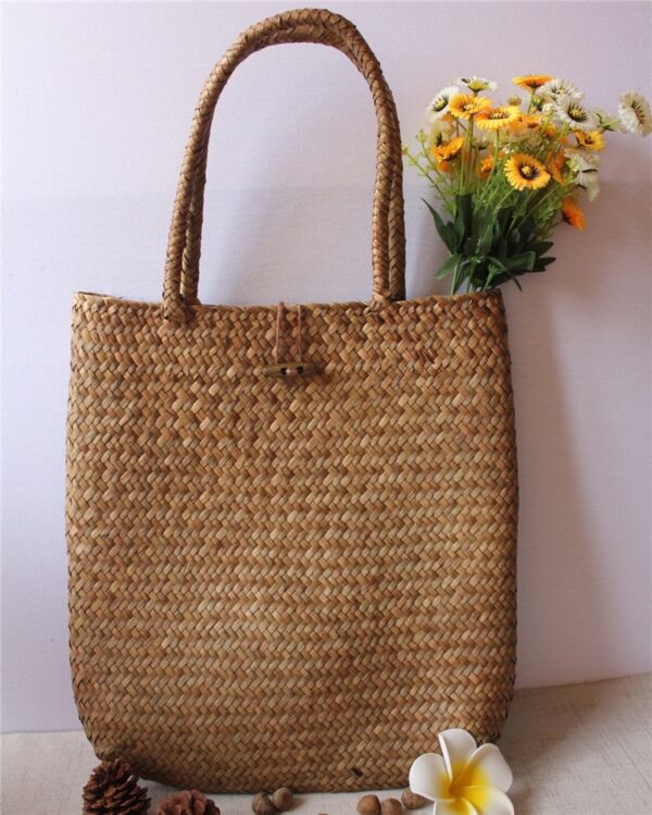 Fashion Women Summer Straw Large Tote Bag Beach Casual Shoulder Bag Handbag Handmade Basket Storage Shopping 1