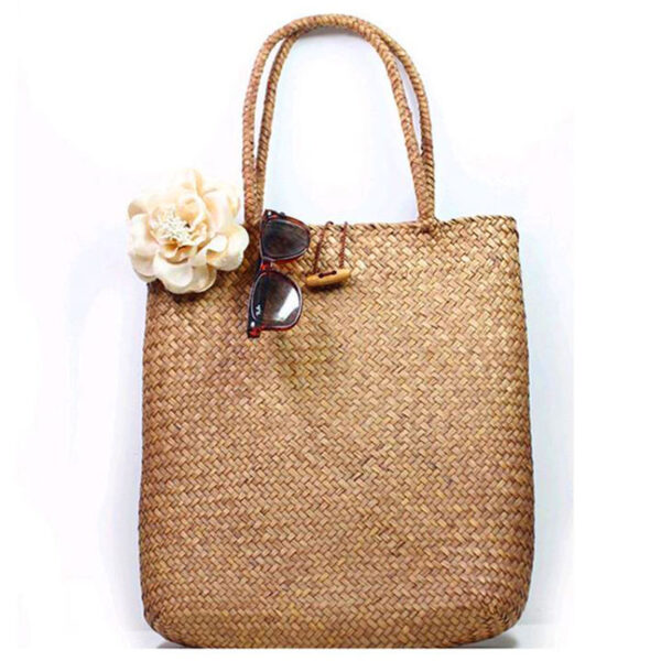 Fashion Women Summer Straw Large Tote Bag Beach Casual Shoulder Bag Handbag Handmade Basket Storage Shopping 5