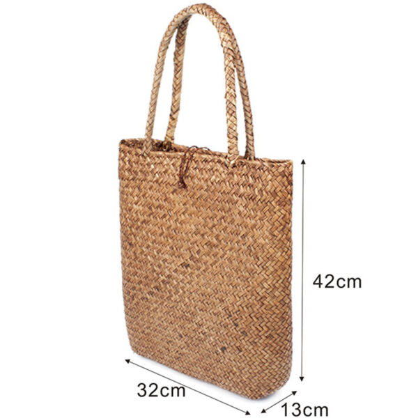 Fashion Women Summer Straw Large Tote Bag Beach Casual Shoulder Bag Handbag Handmade Basket Storage Shopping 6