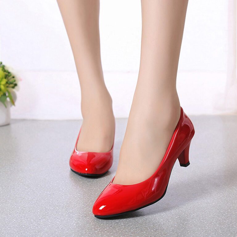Female Pumps Nude Shallow Mouth Women Shoes Fashion Office Work Wedding Party Shoes Ladies Low Heel 2