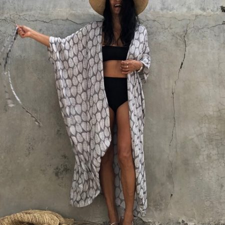 Fitshinling Summer Vintage Kimono Swimwear Halo Dyeing Beach Cover Up With Sashes Oversized Long Cardigan Holiday 15.jpg 640x640 15