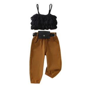 Girl Summer Clothing Three Piece Outfits Furry Spaghetti Strap Tank Tops Casual Long Pants Waist Bag.jpg 640x640