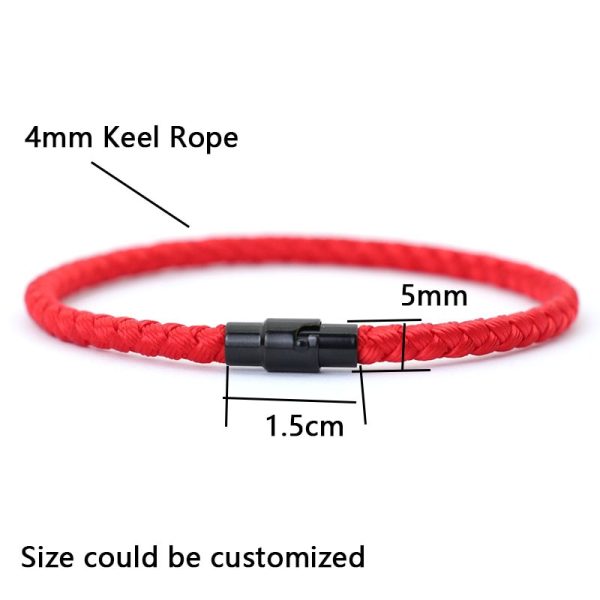 Grade A Keel Rope Bracelet Men Femme Lucky Red Thread Braclet Attract Mirco Magentic Couple Braslet 5