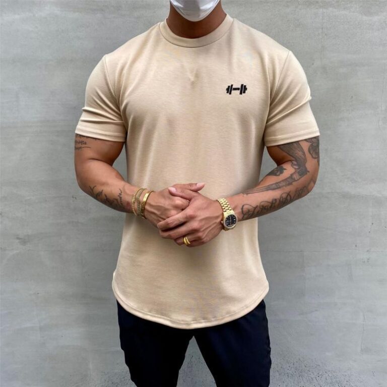 Gym Muscle Fitness T Shirt 2022 New Brand Men Outdoor Hip Hop Streetwear Loose Half Sleeve 5
