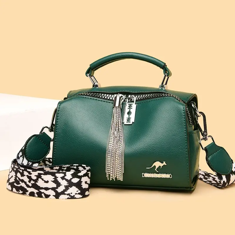 Green PU Leather Women’s Handbag
