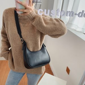 HOCODO Fashion Shoulder Bags For Women 2021 Casual Crossbody Bags For Women Pu Leather Solid Color 3