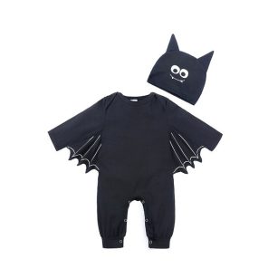 Halloween Baby Black Bat Costume Cosplay Romper Jumpsuit Infant Boys Girls Purim Party Carnival Fancy Dress jpg x