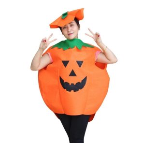 Halloween Cosplay Kids Costume Jack of the Lantern Adult Pumpkin Top Hat Tote Bag Set Masquerade jpg x
