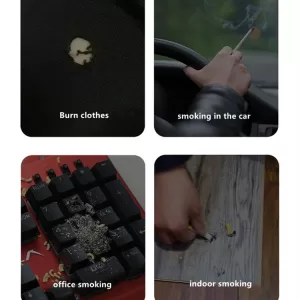 HandHeld Cigarette Cover No Soot Drop Car Ashtray Outdoor Fireproof Smoking Tool for Fishing Travel Indoor