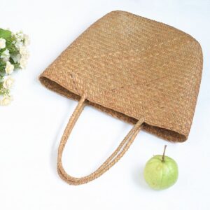 Handmade Straw Bag Natural Wicker Beach Bag Designer Summer Rattan Bags Women Large Shoulder Bags Female
