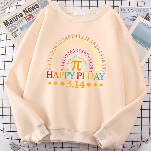 Happy Pi Day 3 14 Mathematics Math Teacher Rainbow Essential Prints Men Sweatshirt Comfortable Funny Pullover 1