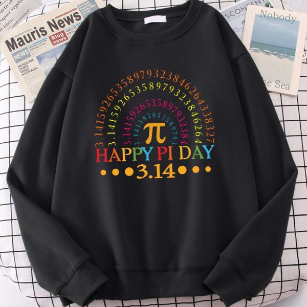 Happy Pi Day 3 14 Mathematics Math Teacher Rainbow Essential Prints Men Sweatshirt Comfortable Funny Pullover 2