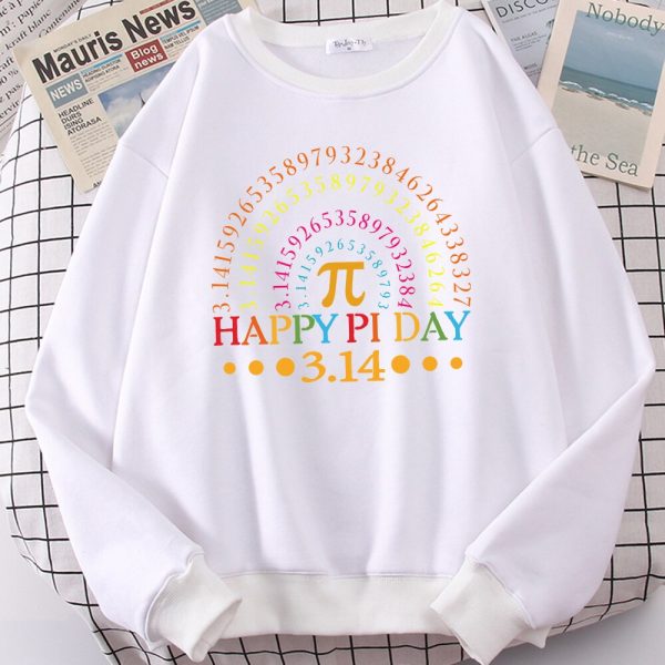 Happy Pi Day 3 14 Mathematics Math Teacher Rainbow Essential Prints Men Sweatshirt Comfortable Funny Pullover 3