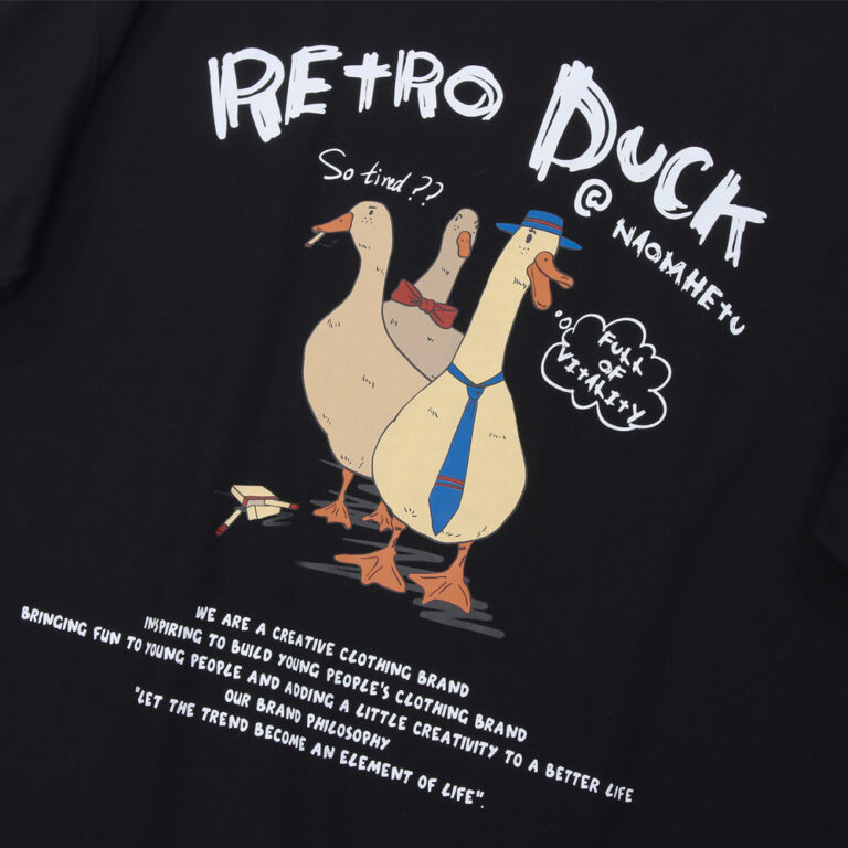 Harajuku T shirt Men Cartoon Duck Goose Print Tshirt Japanese Animal Casual Baggy Tops Vintage Tees 5