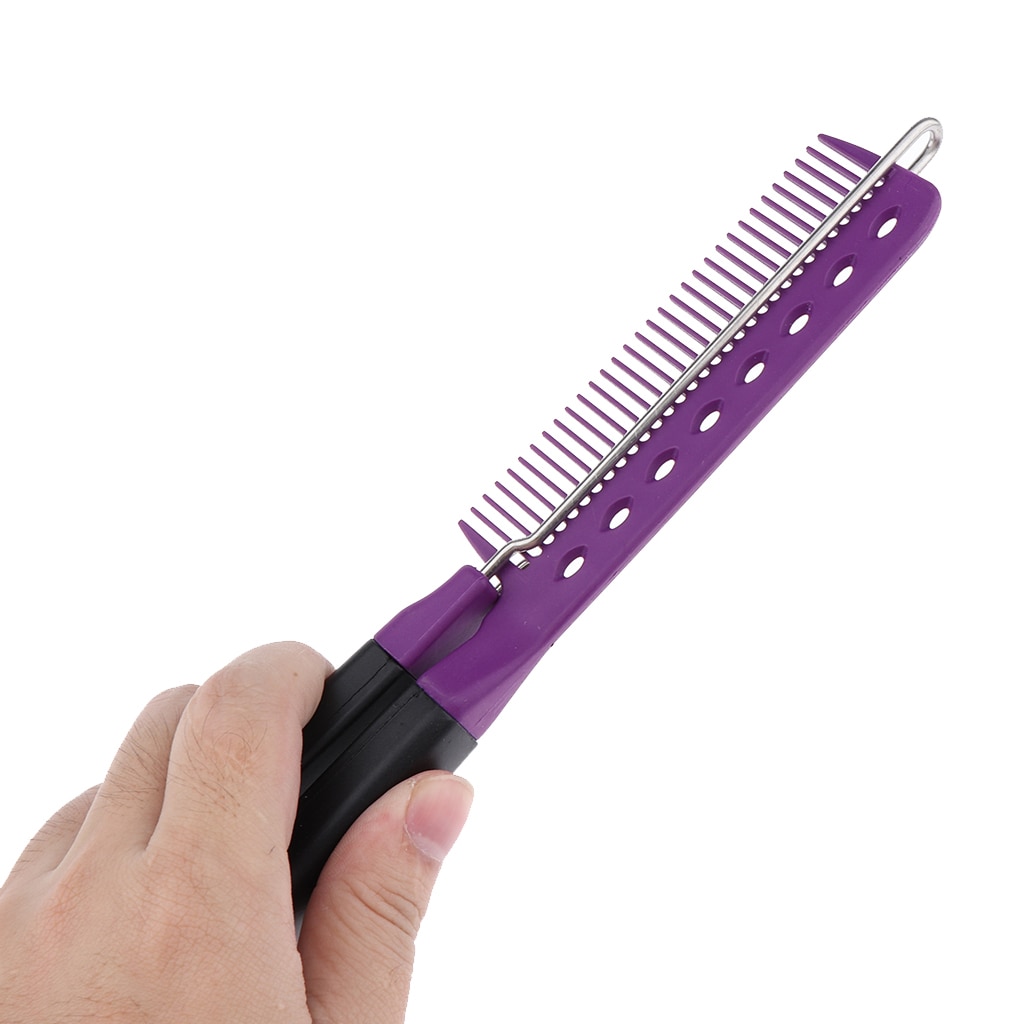 V Type Hair Straightener Comb Multifunction Pocket Travel Hairbrush Barber Hairdresser Hair Straight Anti-static Brush Comb