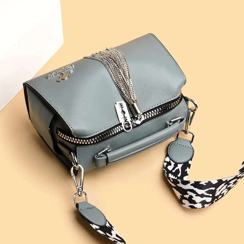 Grey Designer PU Leather Women’s Handbag