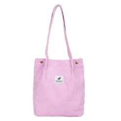 High Capacity Women Corduroy Tote Ladies Casual Shoulder Bag Foldable Reusable Shopping Beach Bag 1.jpg 640x640 1