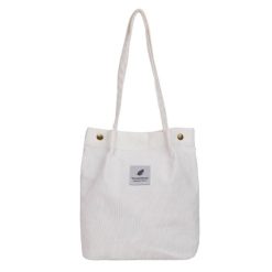 High Capacity Women Corduroy Tote Ladies Casual Shoulder Bag Foldable Reusable Shopping Beach Bag 4.jpg 640x640 4