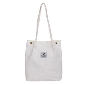High Capacity Women Corduroy Tote Ladies Casual Shoulder Bag Foldable Reusable Shopping Beach Bag 4.jpg 640x640 4