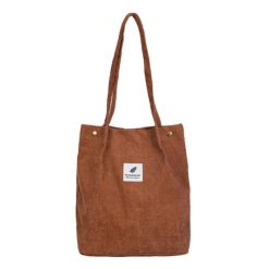 High Capacity Women Corduroy Tote Ladies Casual Shoulder Bag Foldable Reusable Shopping Beach Bag.jpg 640x640