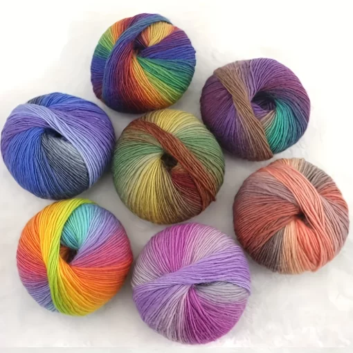 High Quality 100 Wool Colored Yarn Hand Knitting Yarn Crochet Yarn Crocheting For Scarf Shawl Sweater 1