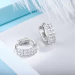 High Quality 925 Sterling silver Double row crystal