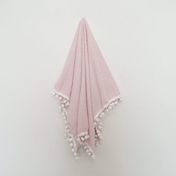 High Quality Cotton Baby Waffle Blanket With Pure Color Tassels Design Soft Cotton Newborn Sleeping Swaddle 5