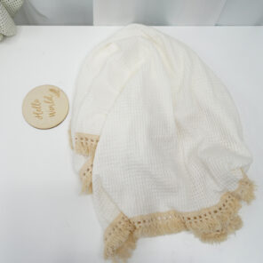High Quality Cotton Baby Waffle Blanket With Pure Color Tassels Design Soft Cotton Newborn Sleeping Swaddle 8.jpg 640x640 8