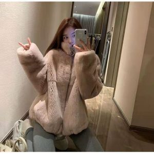 High quality mink coat women s 2021 winter new lady Qian Xueli and young stand collar 2.jpg 640x640 2
