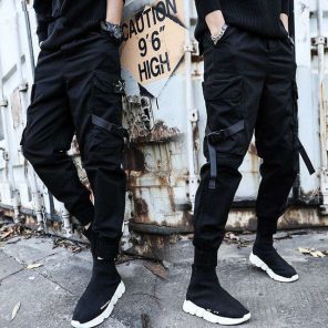 Hip Hop Black Pencil Pants Men Cargo Pants Streetwear Men Pockets Harem Joggers 2022 Spring Fashion.jpg 640x640