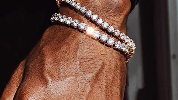 HipHop Iced Out mm Crystal Tennis Bracelet for Men Homme Trendy Punk Zirconia Men