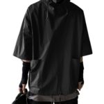 Hooded T shirt Men Summer Korean Half Sleeve