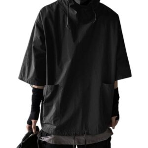 Hooded T shirt Men Summer Korean Half Sleeve Pullover Top Soft Large Pockets Loose Men T.jpg 640x640