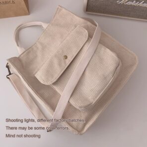 Hylhexyr Corduroy Shoulder Bag Women Vintage Shopping Bags Zipper Girls Student Bookbag Handbags Casual Tote With.jpg 640x640