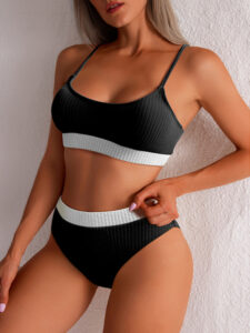 INGAGA High Waist Bikini Swimwear Women Swimsuit 2022 New Push Up Biquini Ribbed Bathing Suit Women 14.jpg 640x640 14