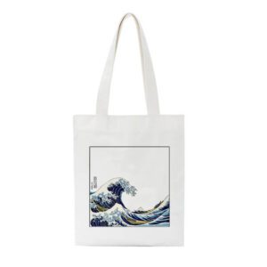 Japan wave print shopper bag casual large capacity canvas bag fashion Harajuku Cartoon letter Ulzzang zipper 2.jpg 640x640 2
