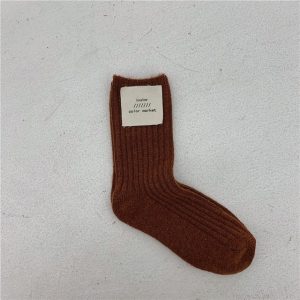 Jeseca Cashmere Thick Warm Women s Socks Korean Fashion Solid Autumn Winter Long Socks for Woman 2.jpg 640x640 2
