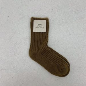 Jeseca Cashmere Thick Warm Women s Socks Korean Fashion Solid Autumn Winter Long Socks for Woman 3.jpg 640x640 3
