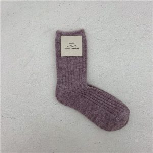 Jeseca Cashmere Thick Warm Women s Socks Korean Fashion Solid Autumn Winter Long Socks for Woman 4.jpg 640x640 4