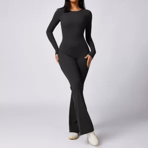 Jumpsuit Long Sleeves Gym Set Women s Yoga Suit Sportswear Women Sports Flared Pants Fitness Rompers.jpg 640x640