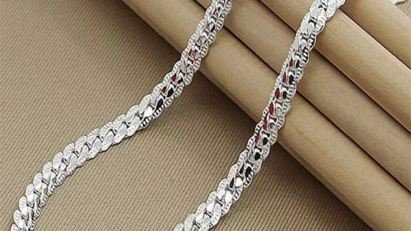 KCRLP 925 Sterling Silver 6mm Side Chain 8 18 20 22 24 Inch Necklace For Woman