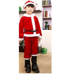 Kids Child Christmas Cosplay Santa Claus Costume Baby X Mas Outfit Piece Set Dress jpg x