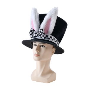 Kids Men s Adult Black Velvet Bunny Ear Top Hat Fashionable Premium Quality Decorations Costume Holiday