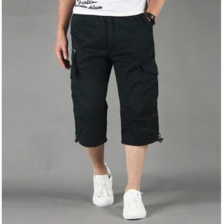 Knee Length Cargo Shorts Men s Summer Casual Cotton Multi Pockets Breeches Cropped Short Trousers Military 1.jpg 640x640 1