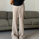 Knitted Flared Pants for Women Casual Fashion Thickened