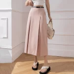 Korean Fashion High Waist A line Long Skirts