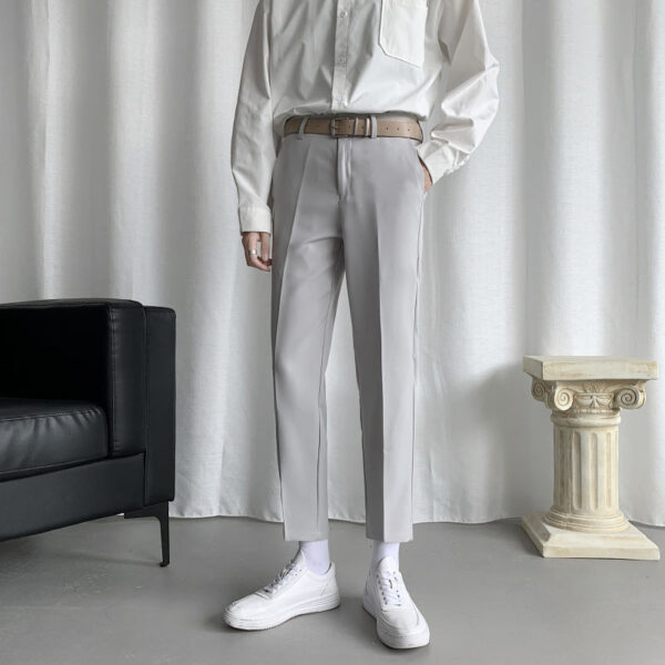 Korean Style Suit Pants Men s Slim Fashion Solid Color Business Society Dress Pants Men Streetwear 1